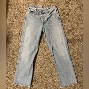 Agolde Light Wash Straight Leg Jeans